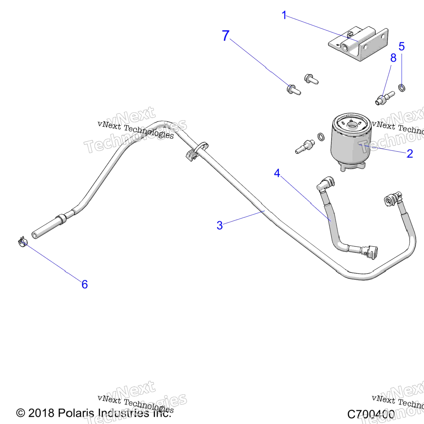 Body, Fuel Filter And Lines