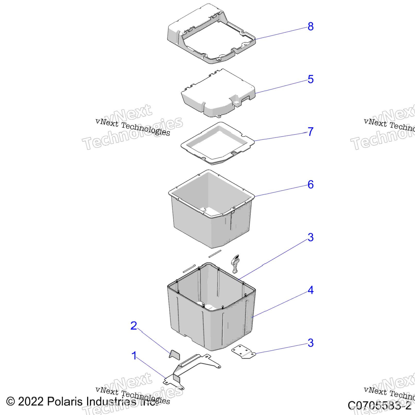 Body, Rear Storage Box R22rrsd4cm