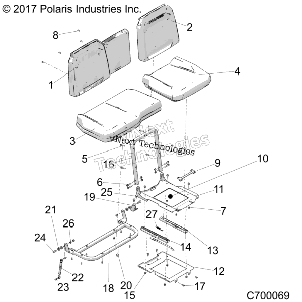 Body, Seat Asm. And Slider R22rrsd4ca