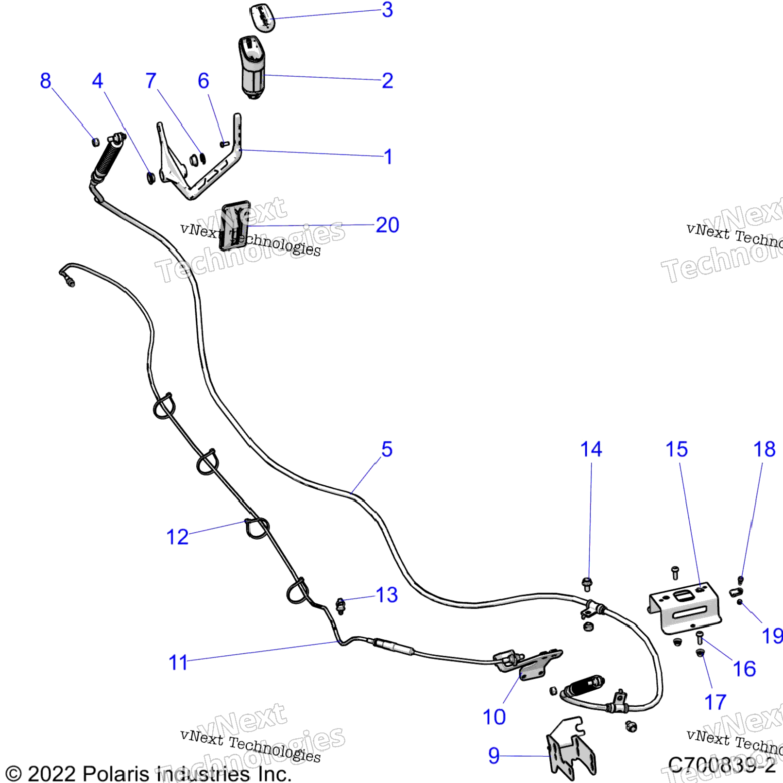 Drive Train, Gear Selector And Throttle Cable