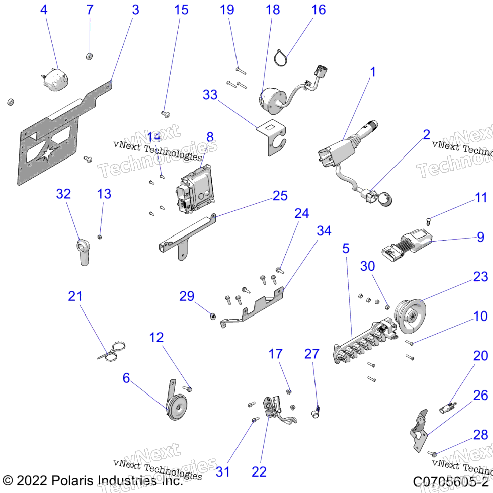 Electrical, Wire Harness Components, And License Plate