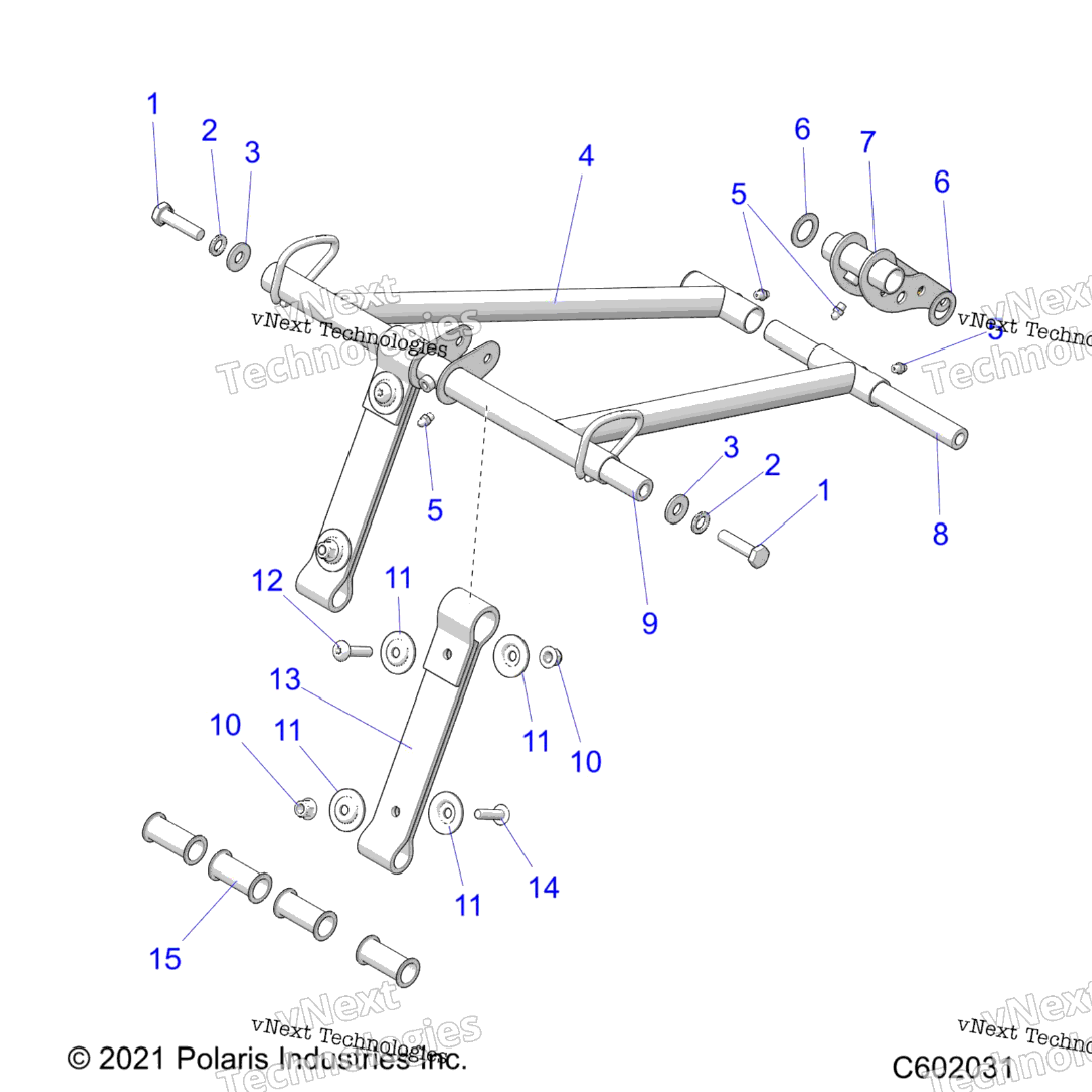 Suspension, Torque Arm, Front 163\