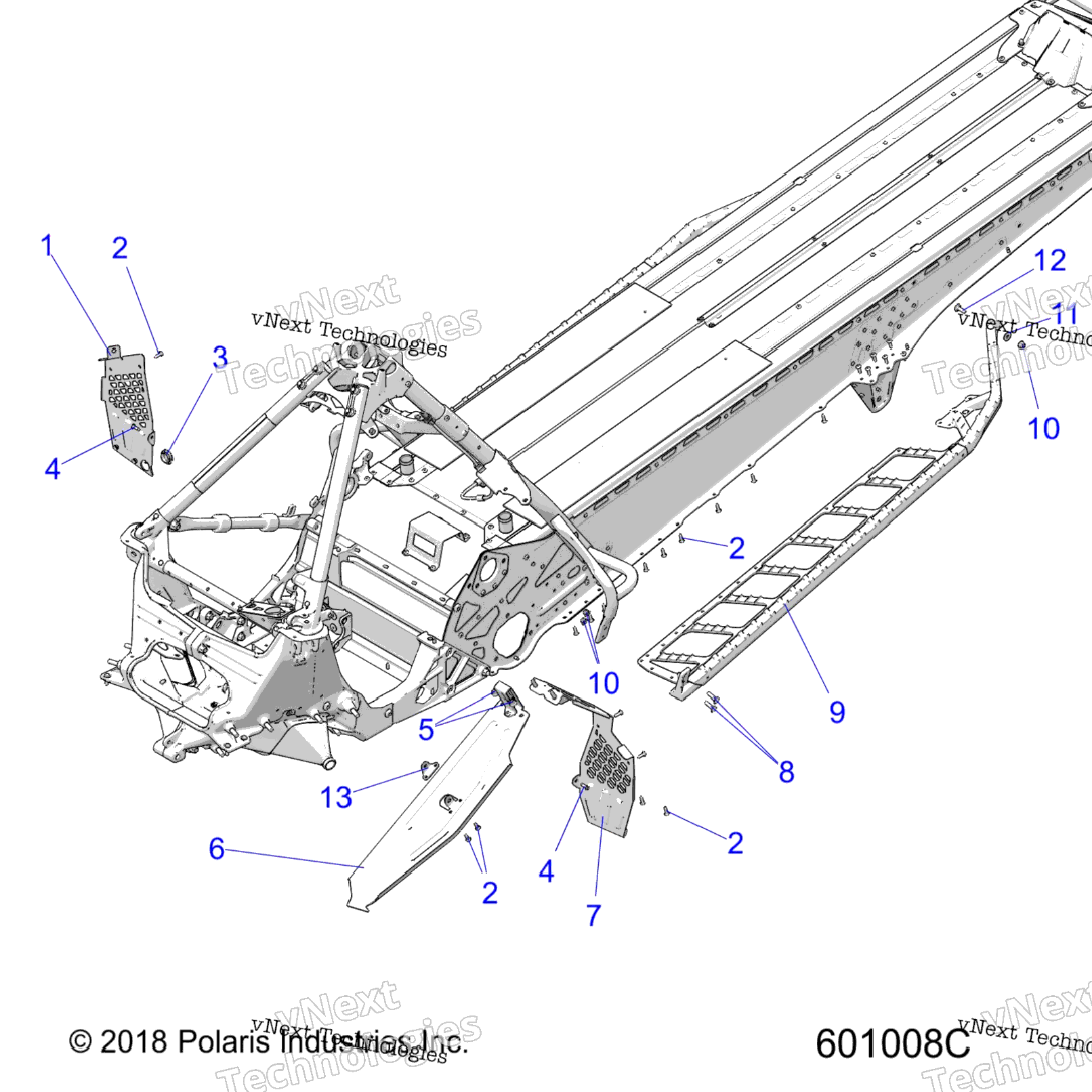 Chassis, Clutch Guard, Footrests, And Running Boards All Options