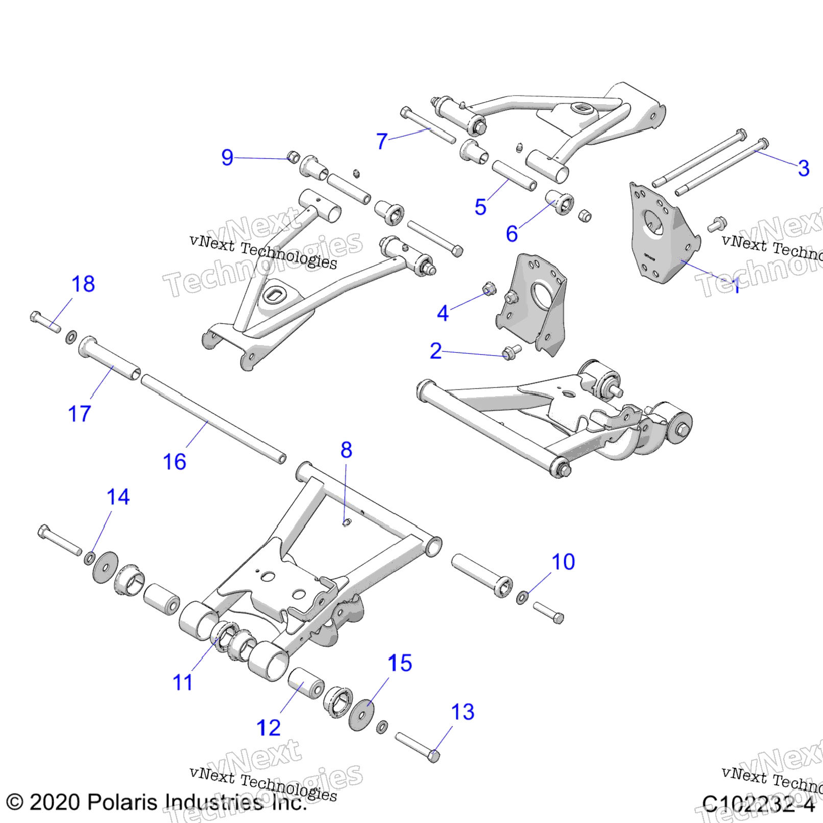 Suspension, Rear Control Arm, Mounting