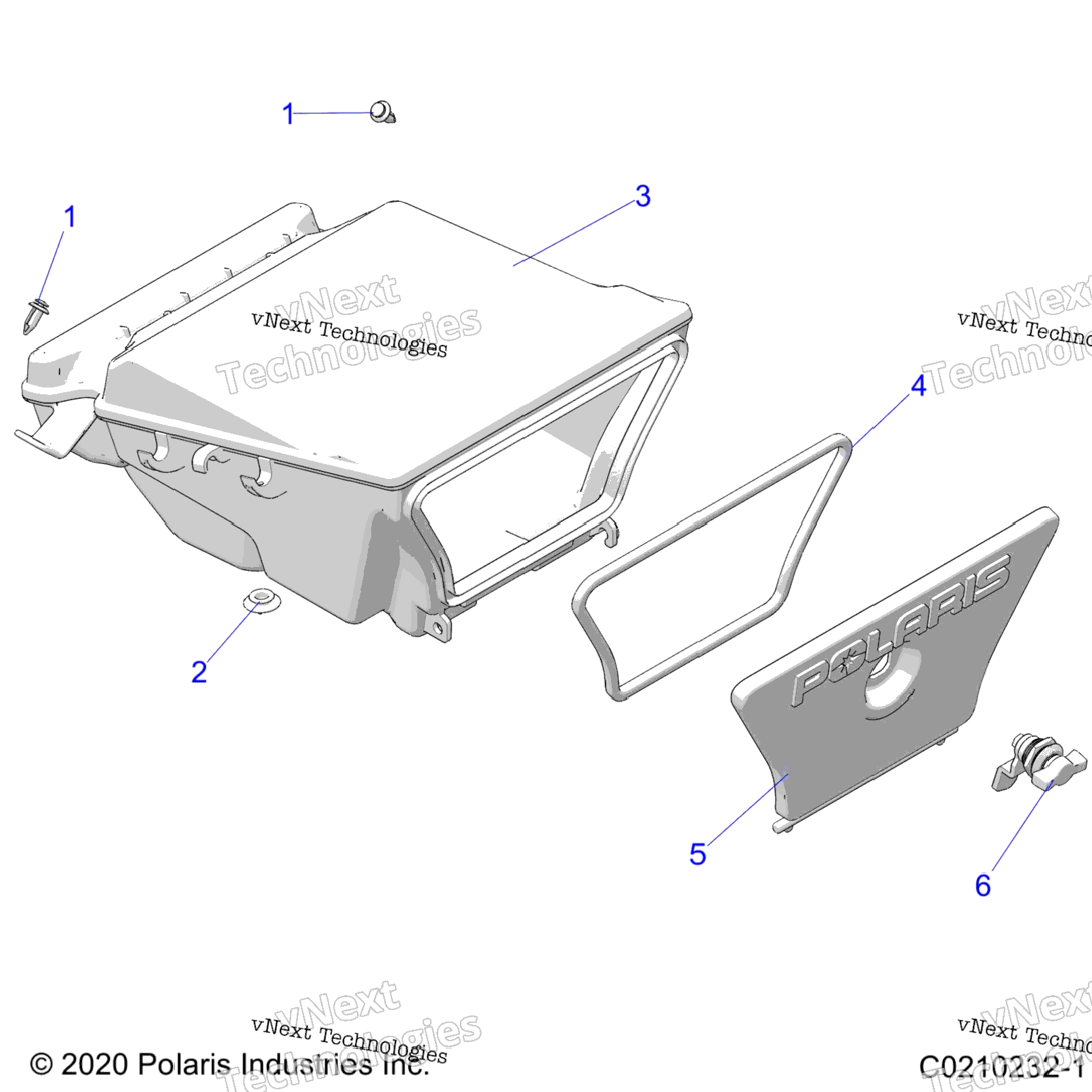 Body, Storage Box, Rear