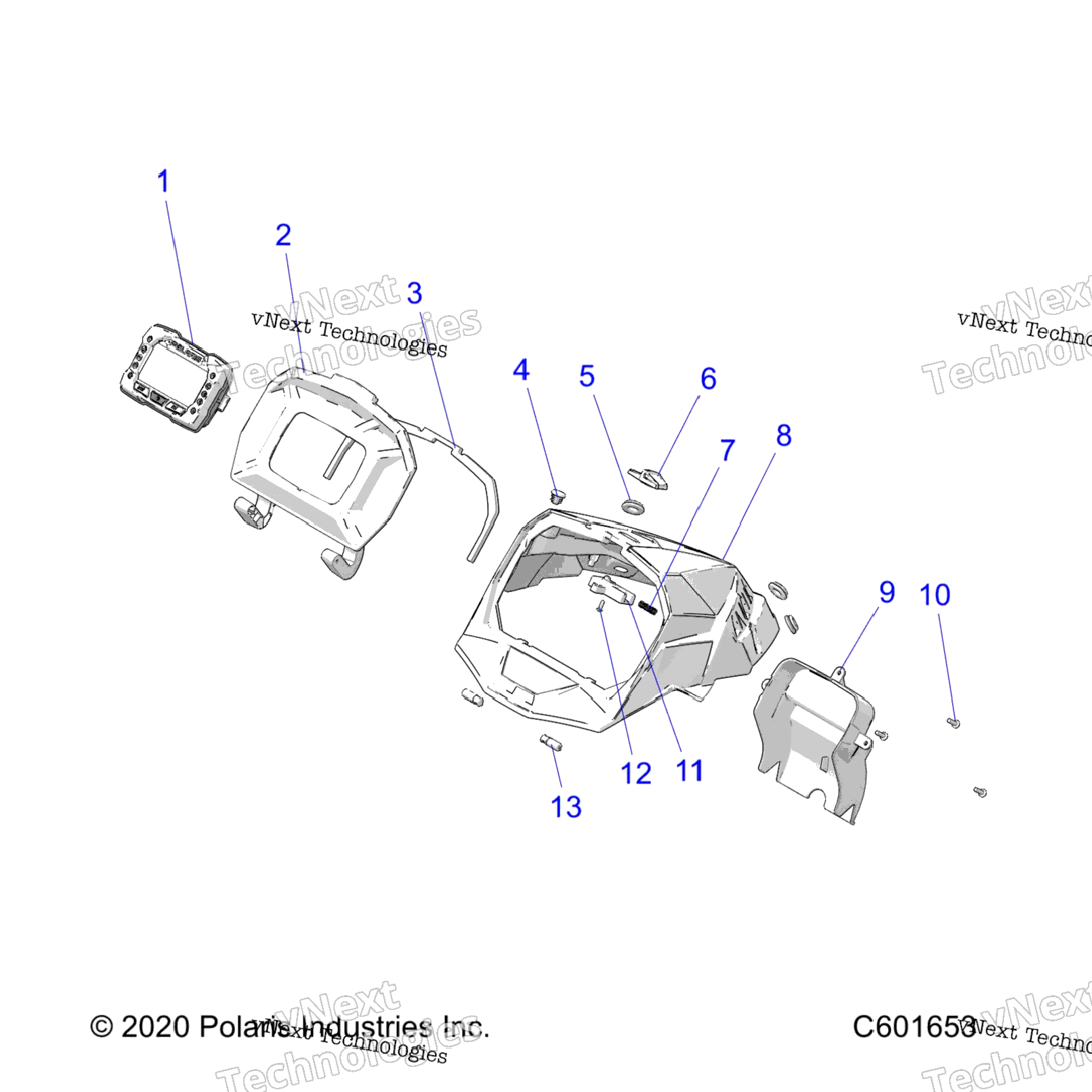 Body, Hood Cap Asm., Std. Gauge