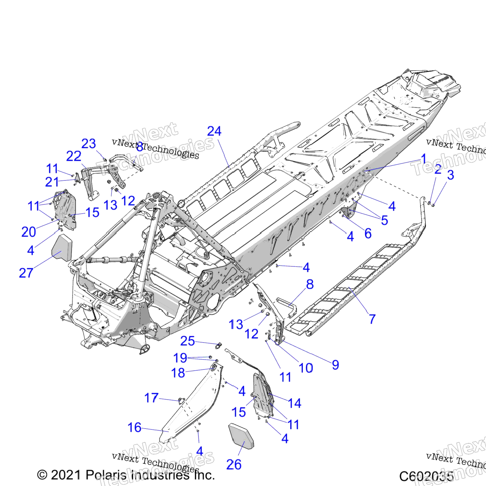 Chassis, Clutch Guard, Footrests, And Running Boards All Options