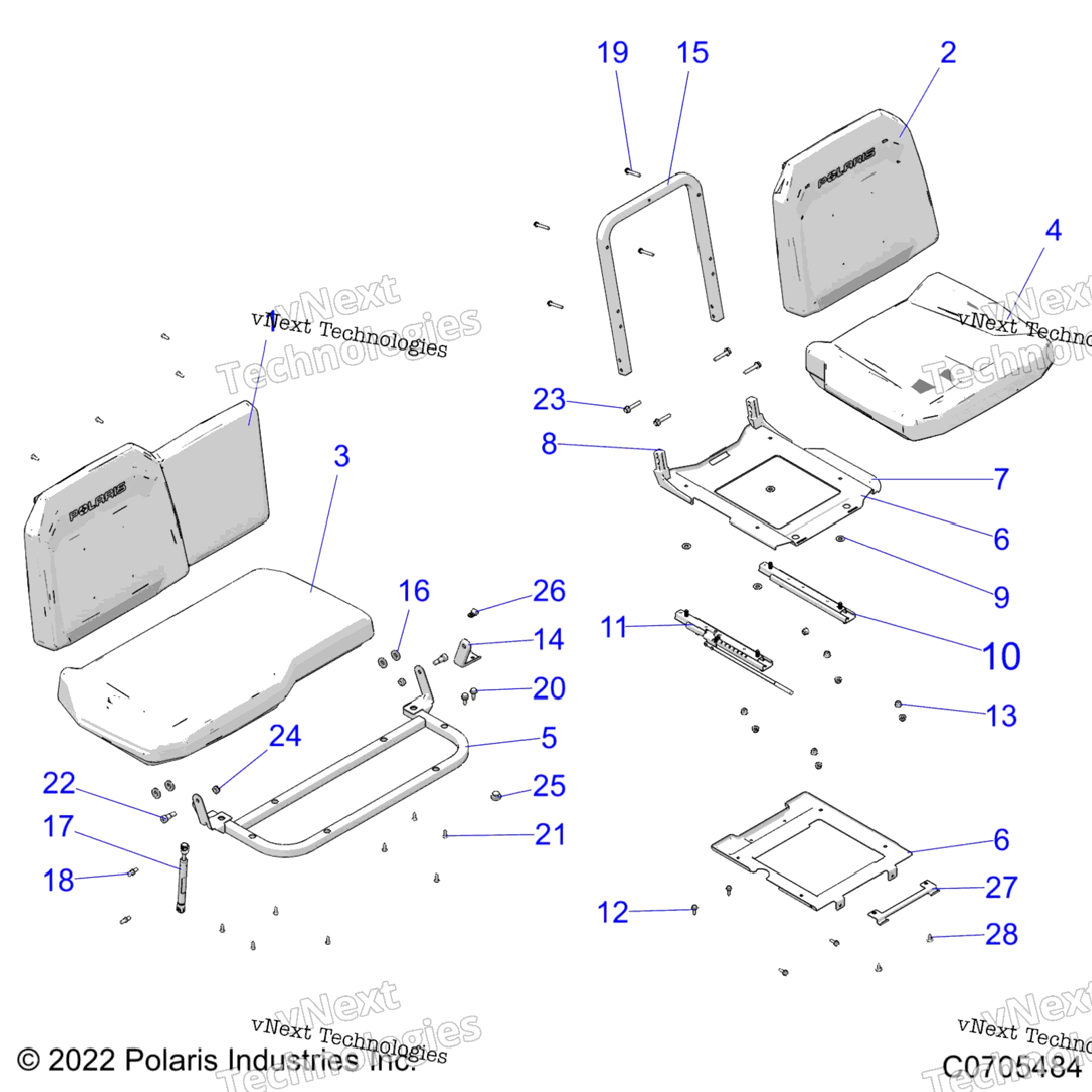 Body, Seat Asm. And Slider R22rrp99cgSc9SckScm