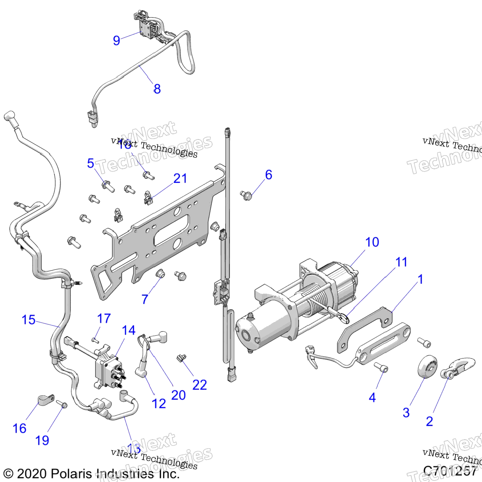 Body, Winch R22rrs99ck