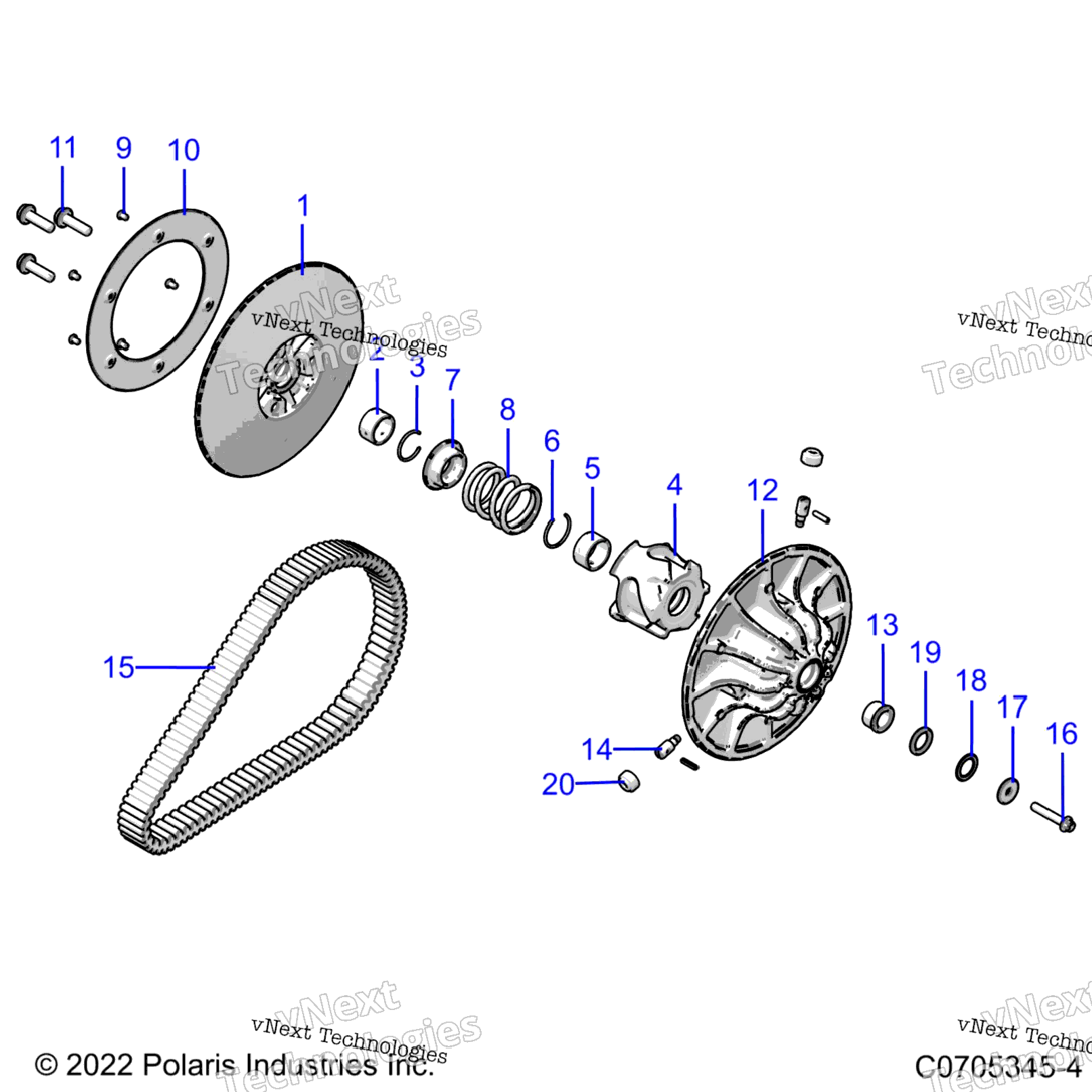 Drive Train, Secondary Clutch R22rrs99c9CkCmF9FmEf9Efm