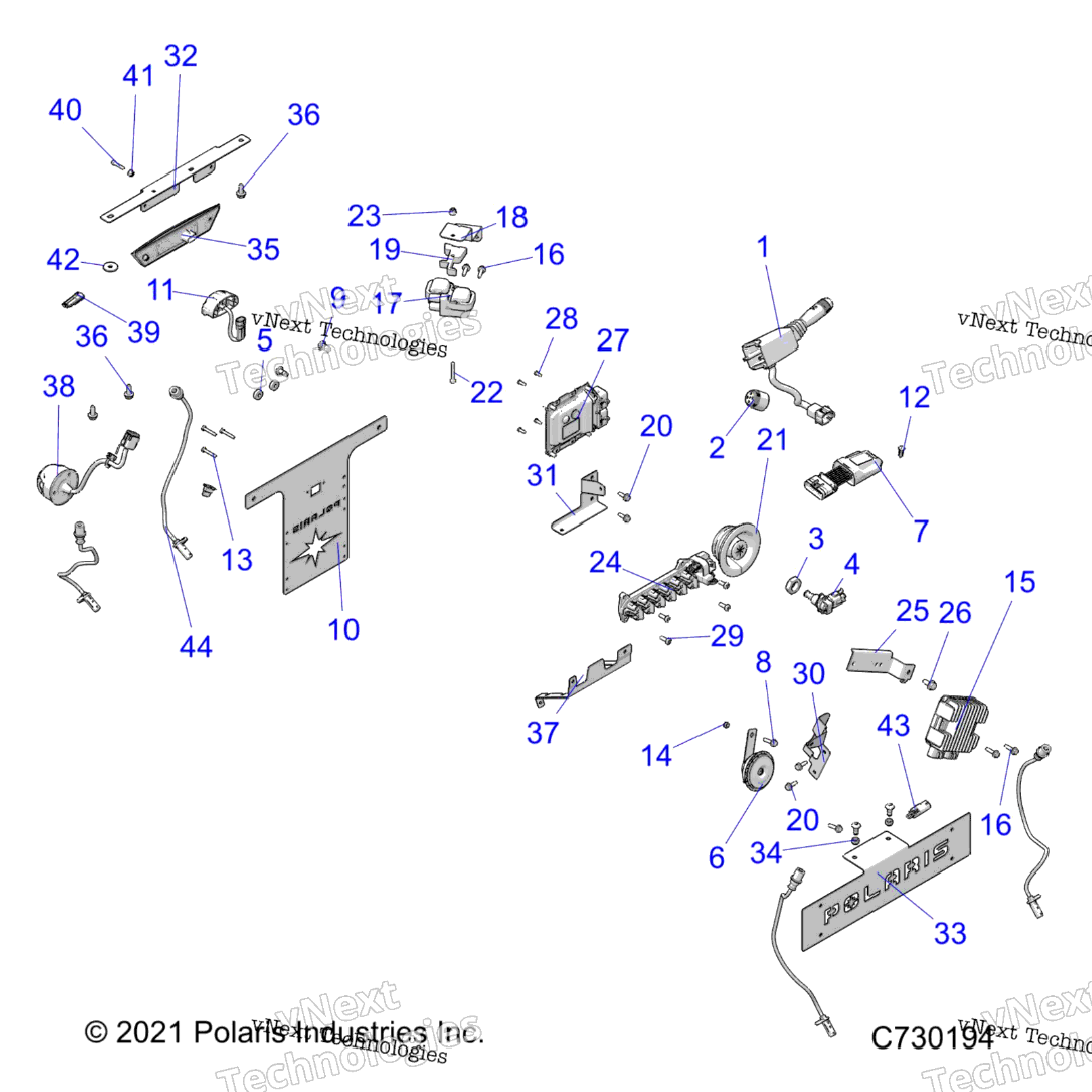 Electrical, Wire Harness Components, And License Plate