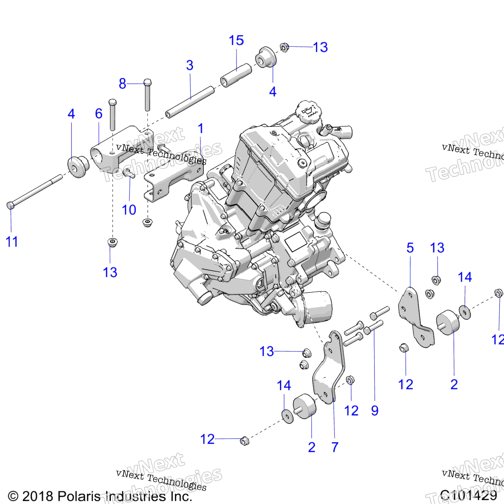 Engine, Mounting