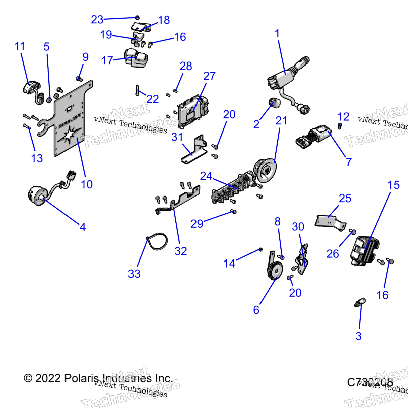 Electrical, Wire Harness Components, And License Plate