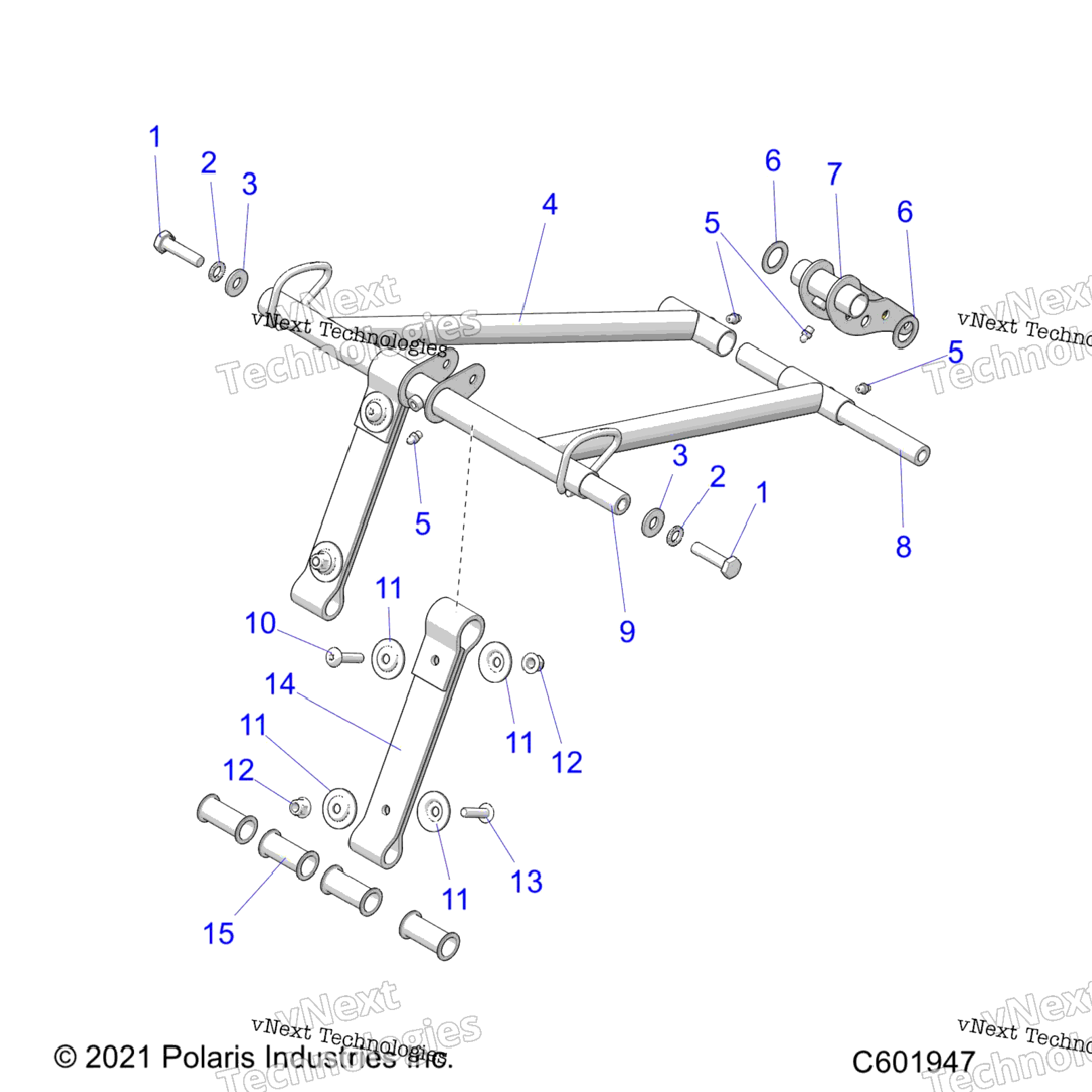 Suspension, Torque Arm, Front 3\