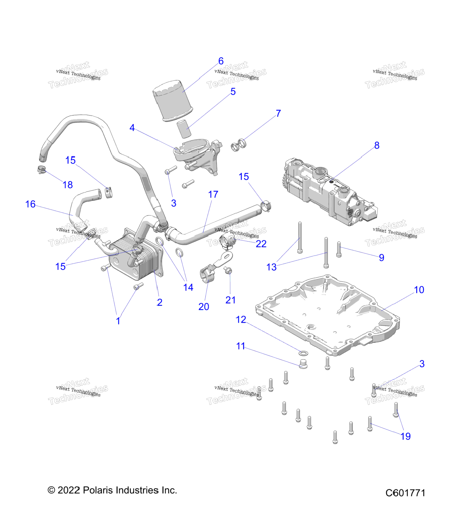 Engine, Oil PumpFilterCooler