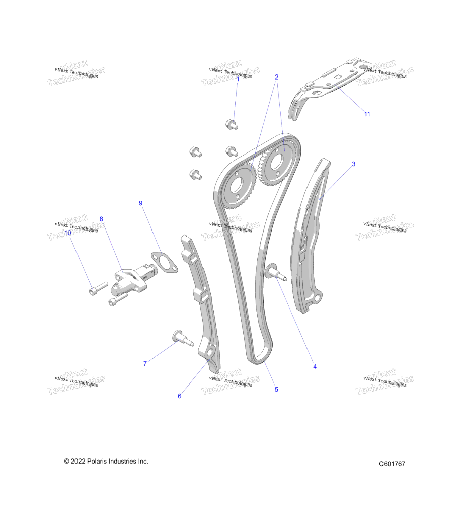 Engine, Camchain, Sprockets And Tensioner