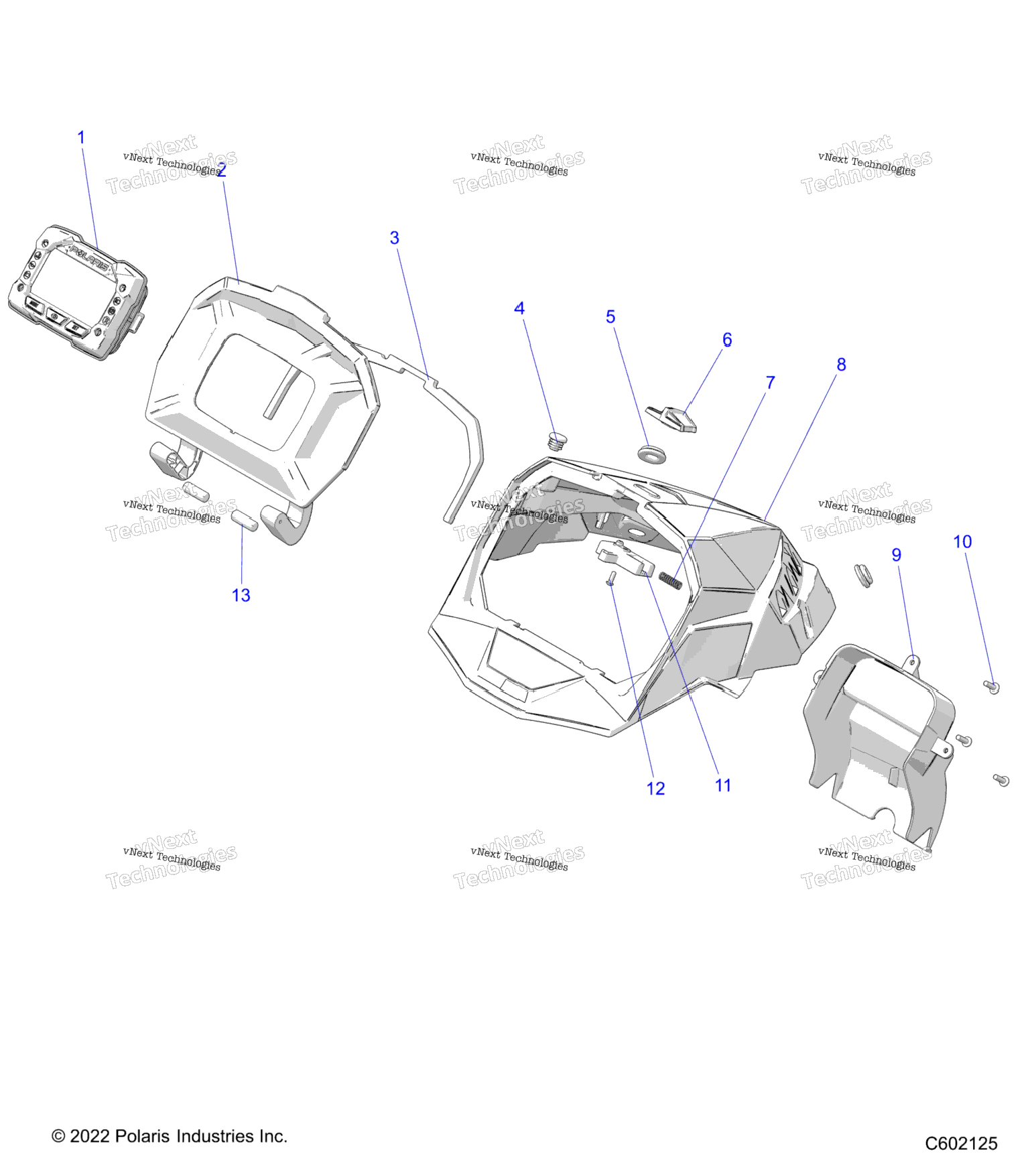 Body, Hood Cap Asm., Std. Gauge