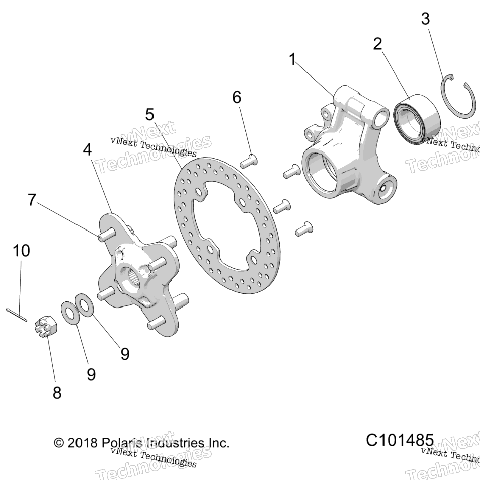 Suspension, Rear Hub & Bearing Carrier