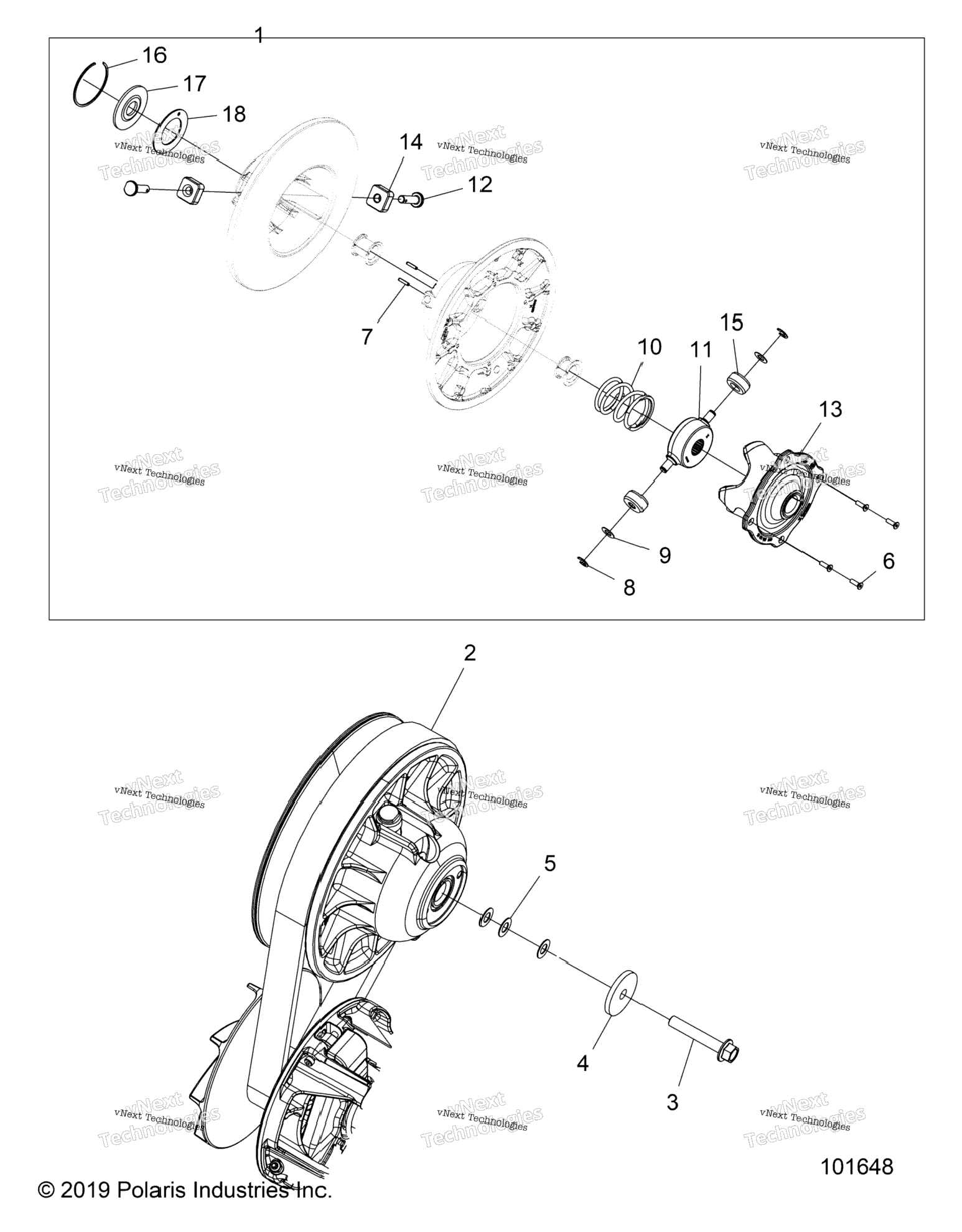 Drive Train, Secondary Clutch