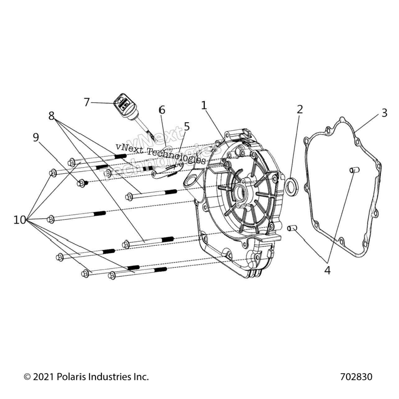 Engine, Crankcase Cover Asm, Right )