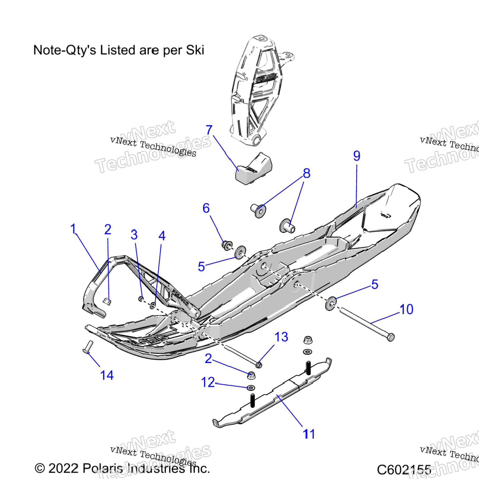 Steering, Ski Asm