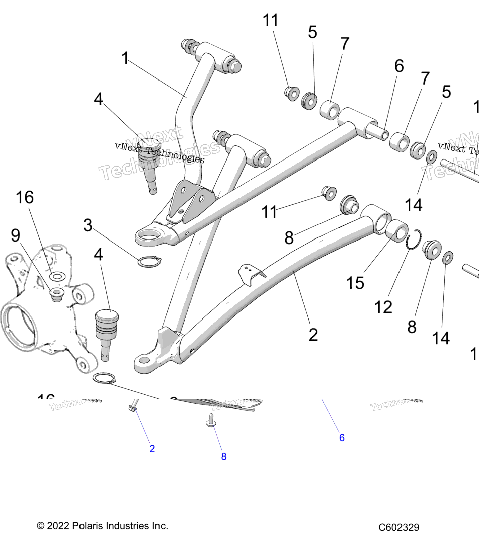 Suspension, Front Aarms