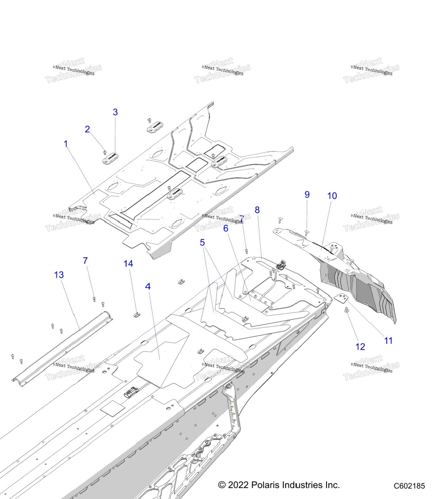 Chassis, Rear Tunnel Cover, Closeoff, And Snowflap