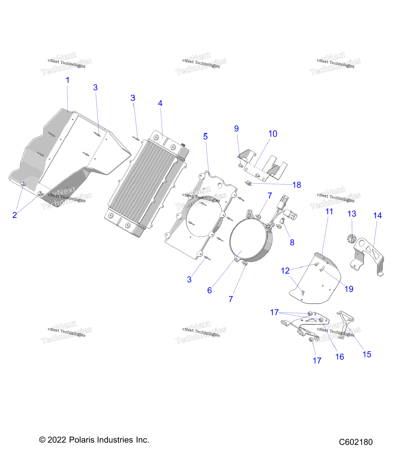 Engine, Radiator Mounting