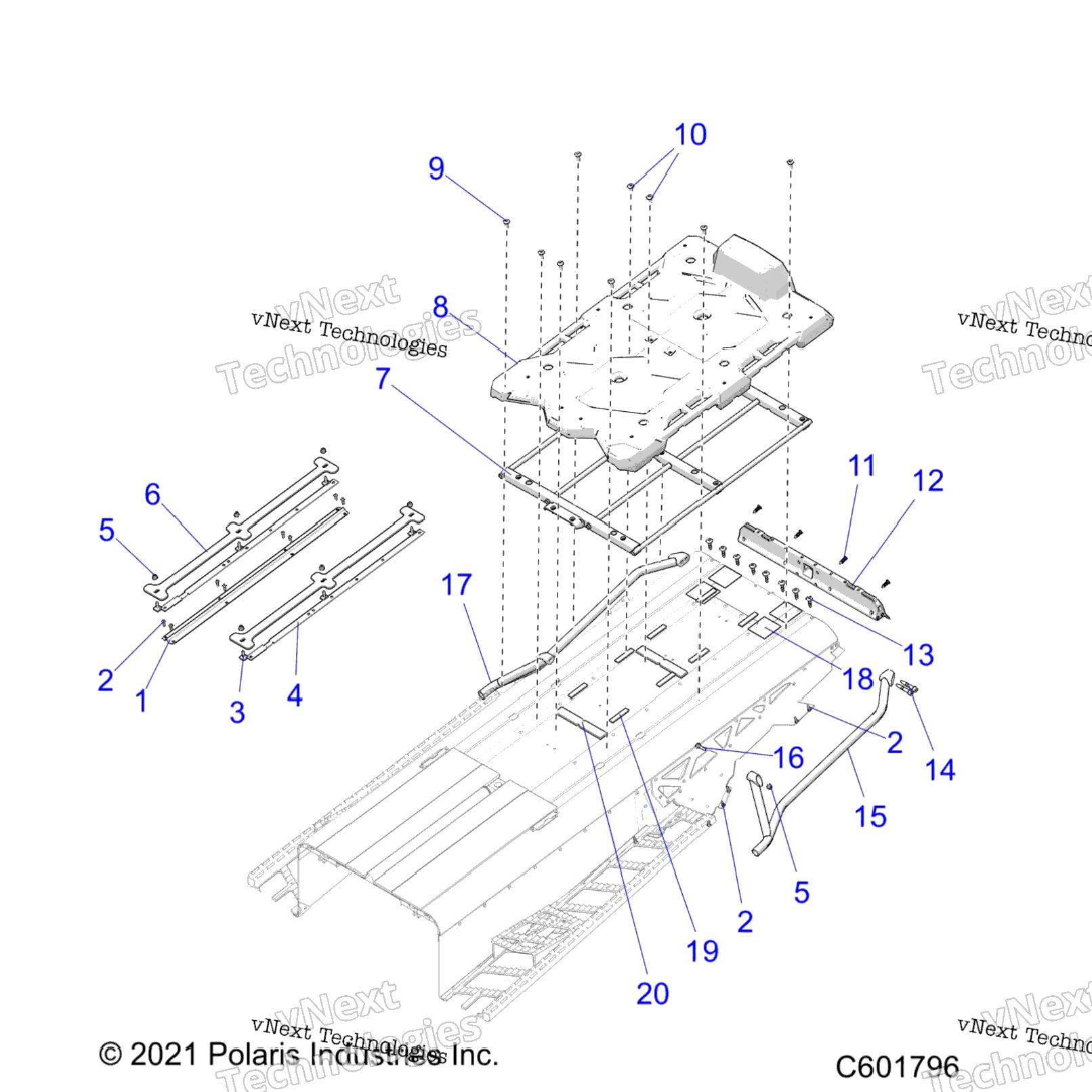 Chassis, Rear Asm. All Options