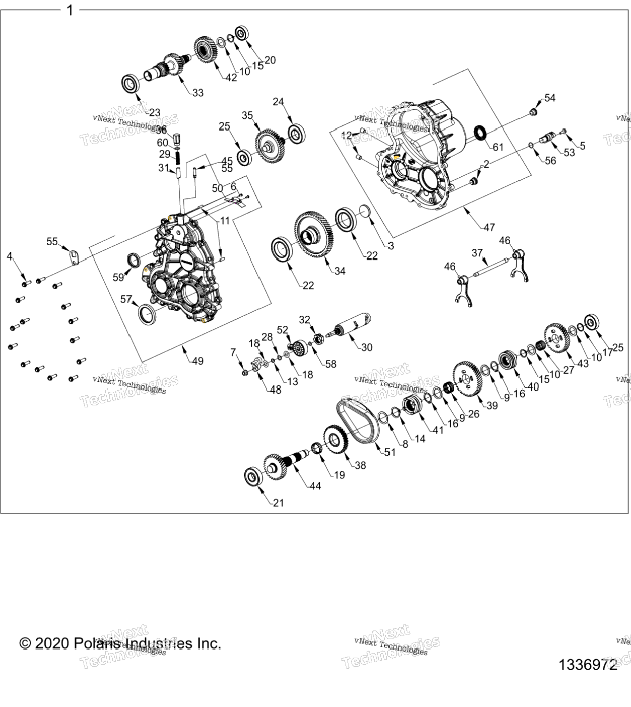 Drive Train, Gearcase Asm. All Options