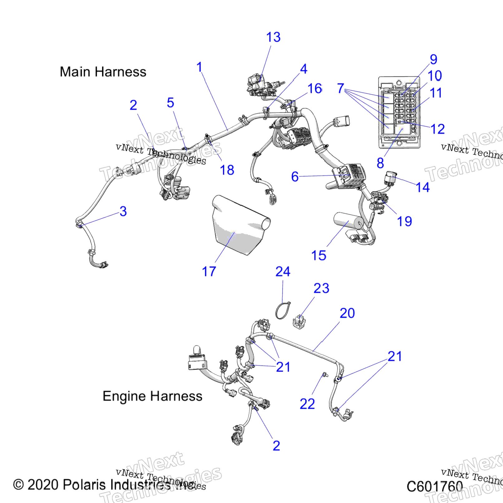 Electrical, Wire Harness, MainFuse Block All Options