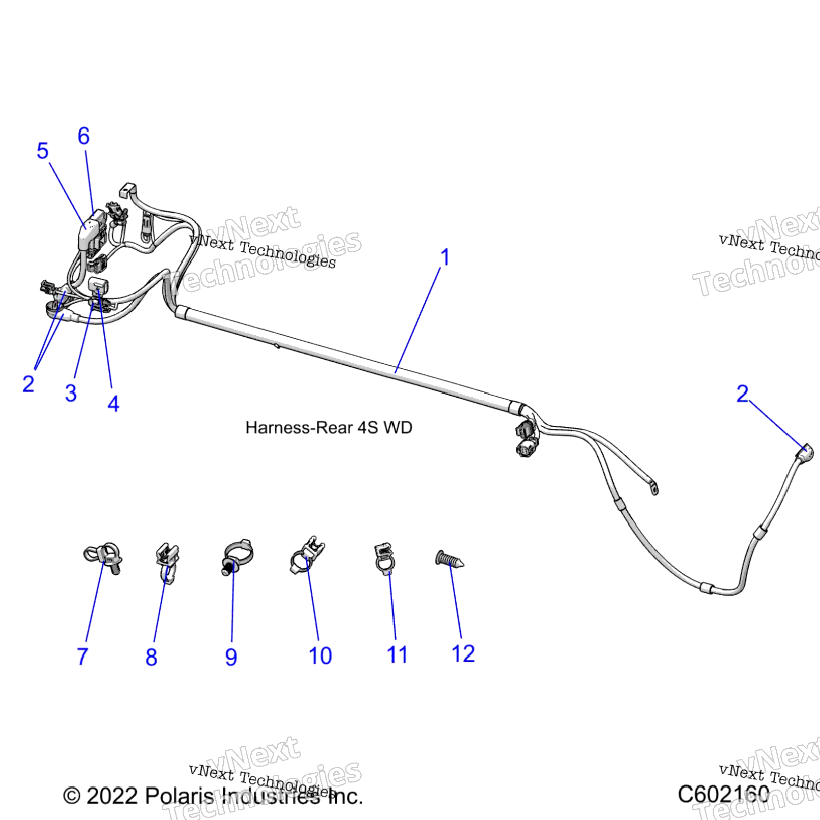 Electrical, Wire Harness, Rear All Options