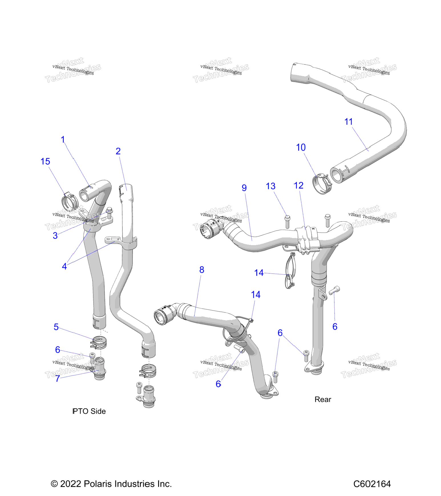 Engine, Oil Cooling Hoses All Options