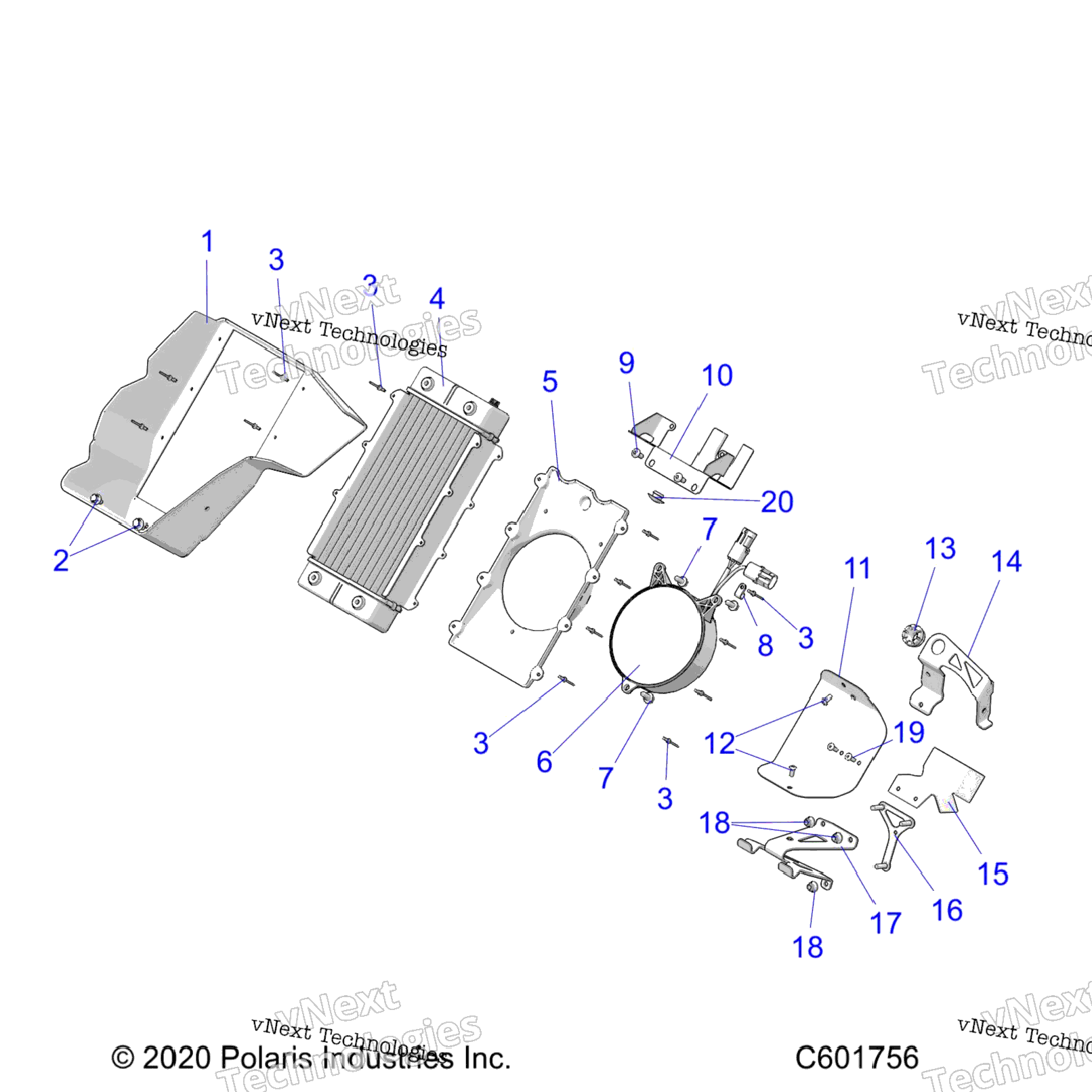 Engine, Radiator Mounting All Options