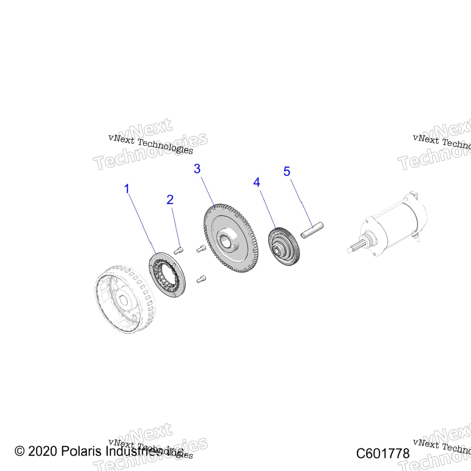 Engine, Starter Gear All Options