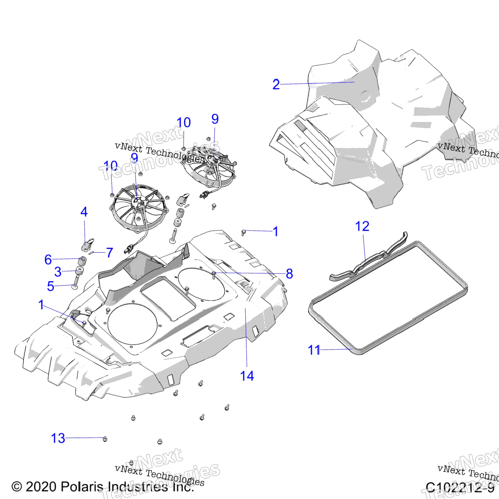 Engine, Cooling System, Fans And Shrouds