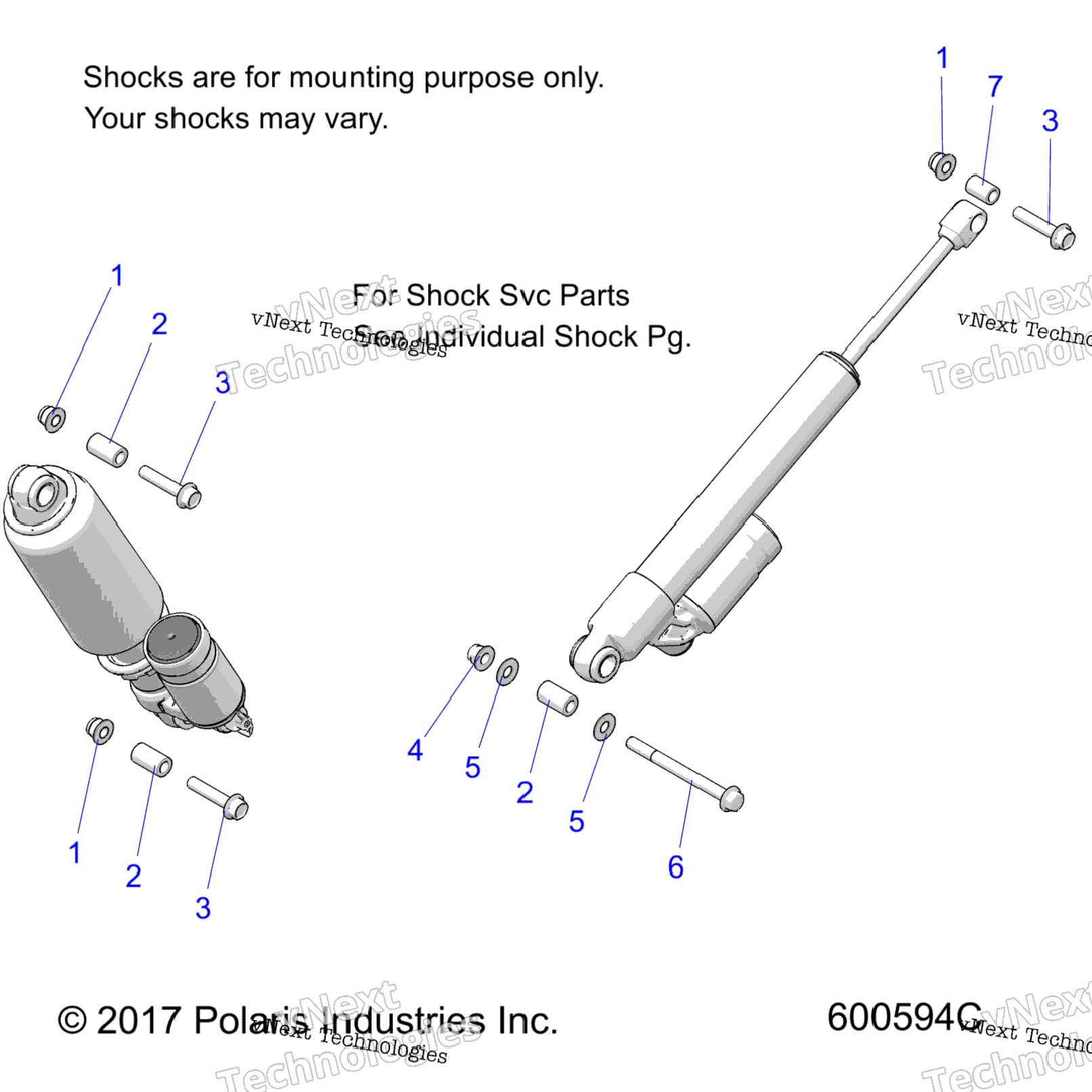 Suspension, Rear Susp. Shocks Mntg. All Options