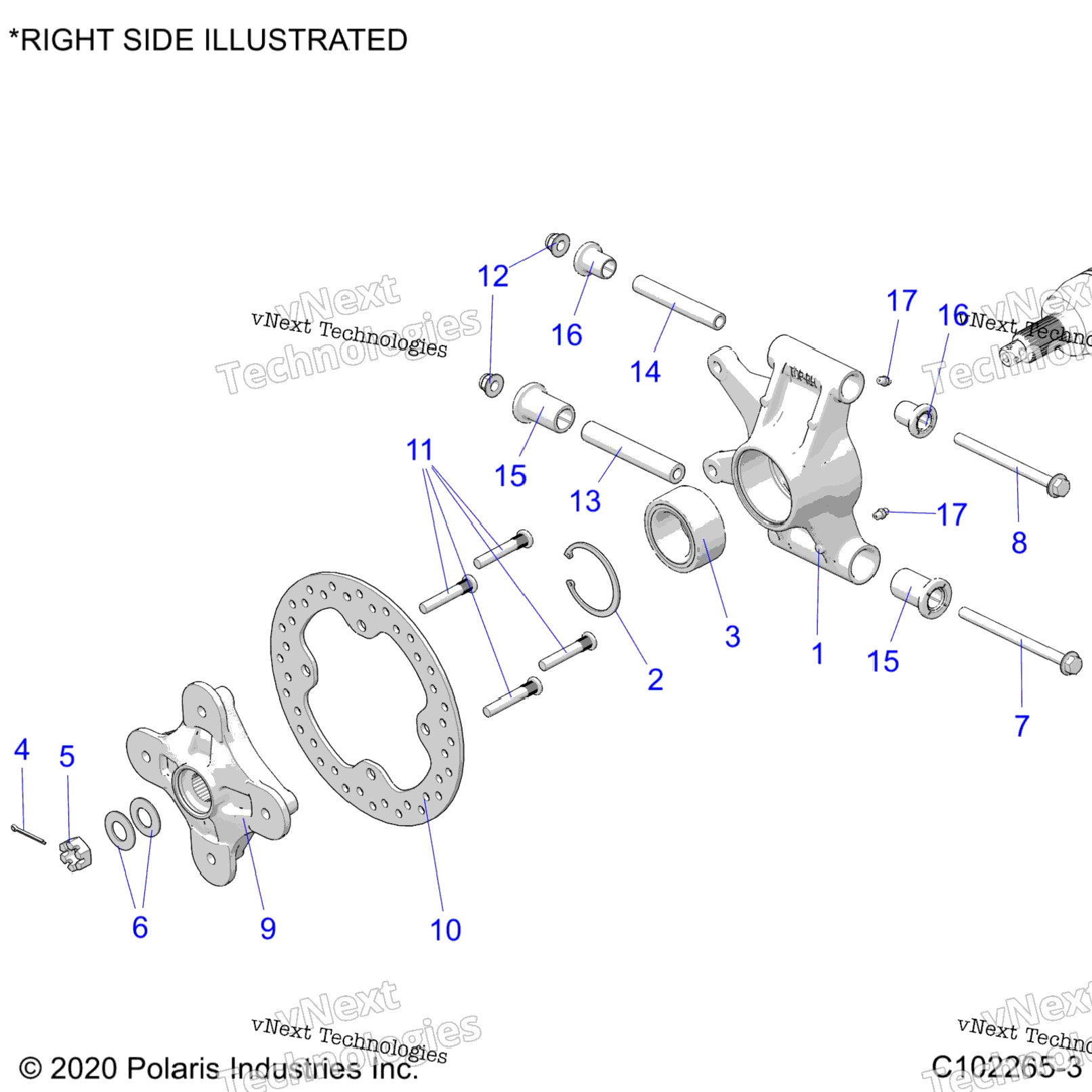 Suspension, Rear Hubs, Carrier & Brake Disc