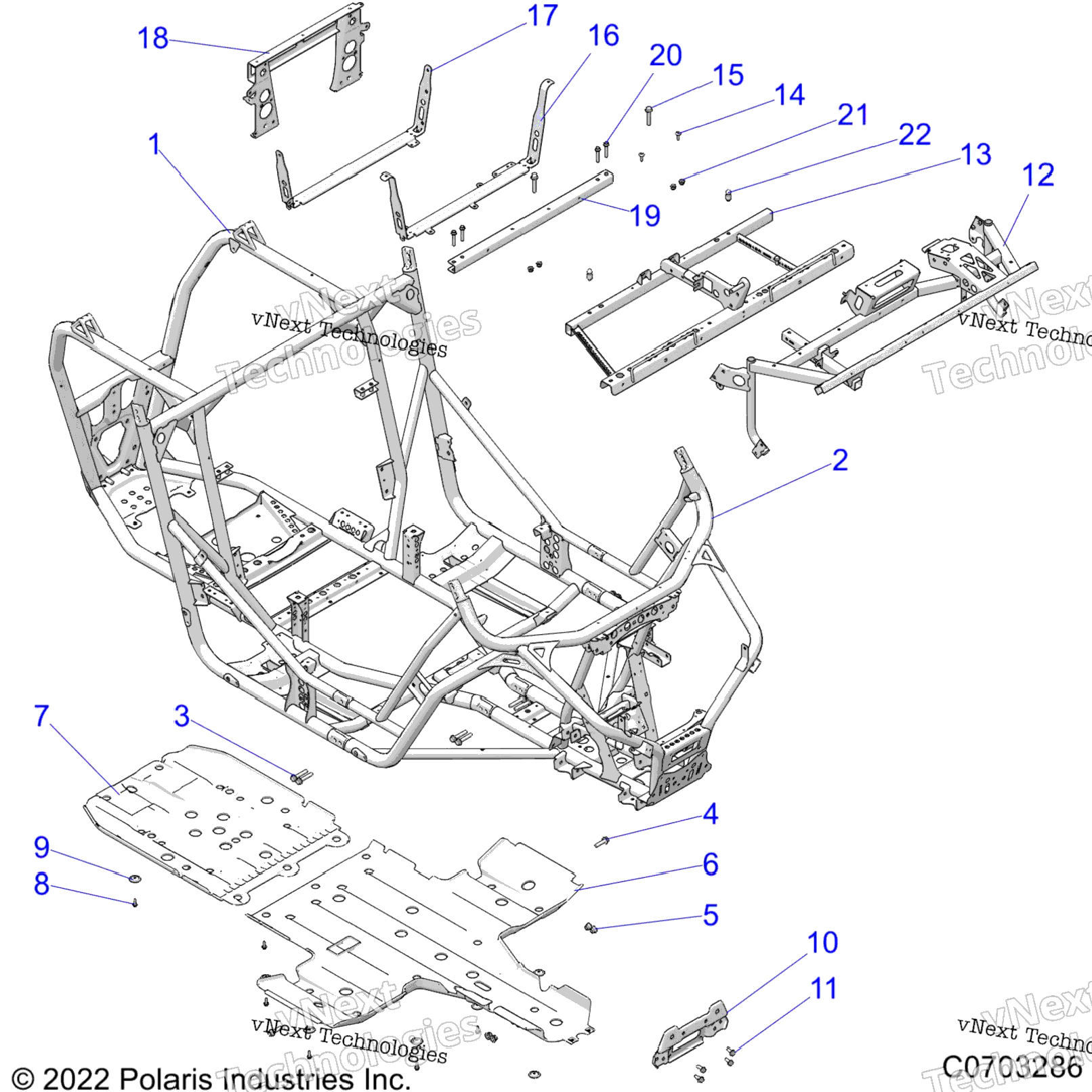 Chassis, Main Frame And Skid Plates