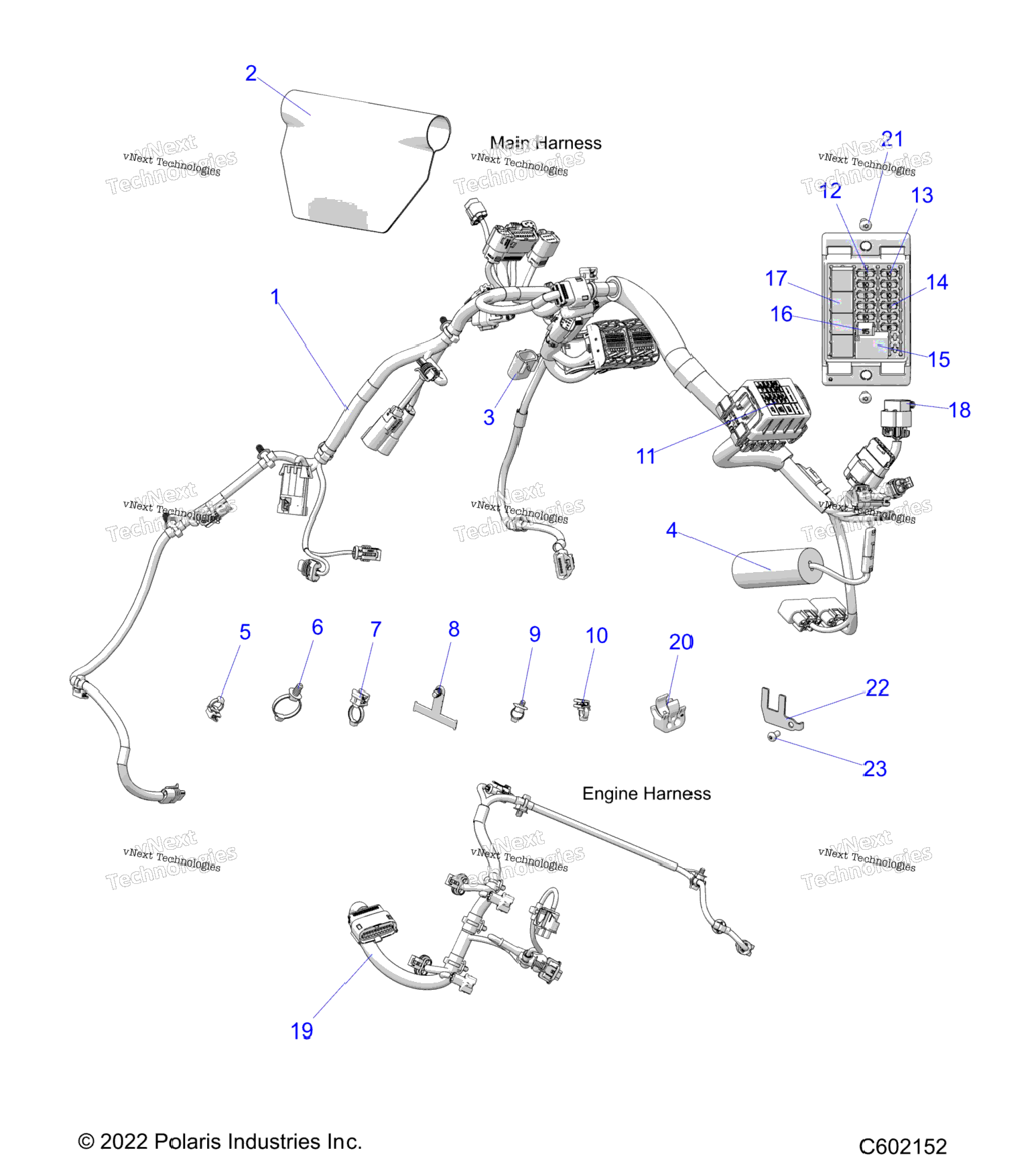 Electrical, Wire Harness,ChassisFuse Block, Engine