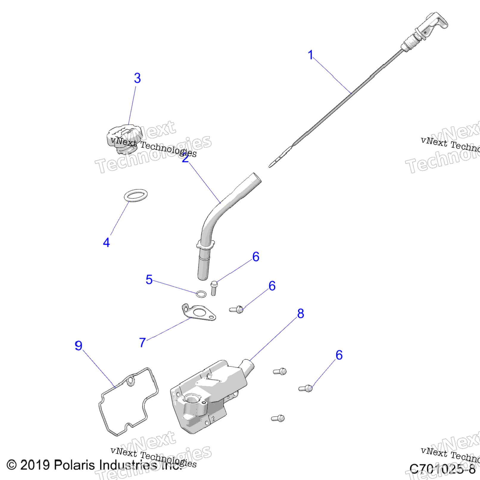 Engine, Oil Dipstick & Breather