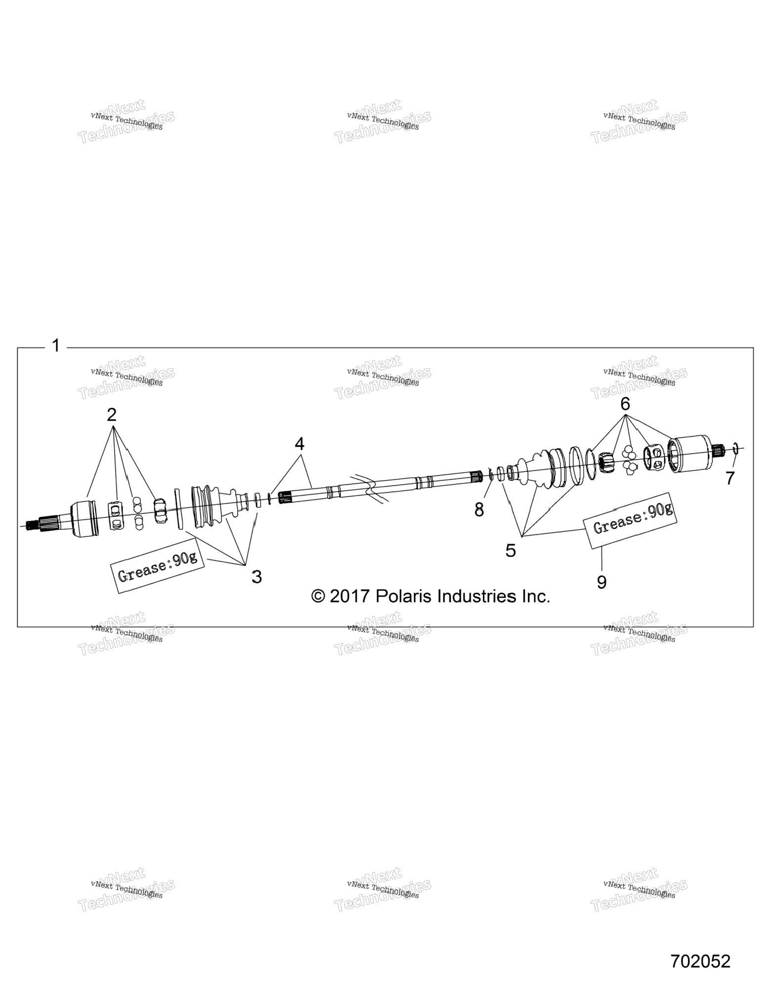 Drive Train, Rear Half Shaft