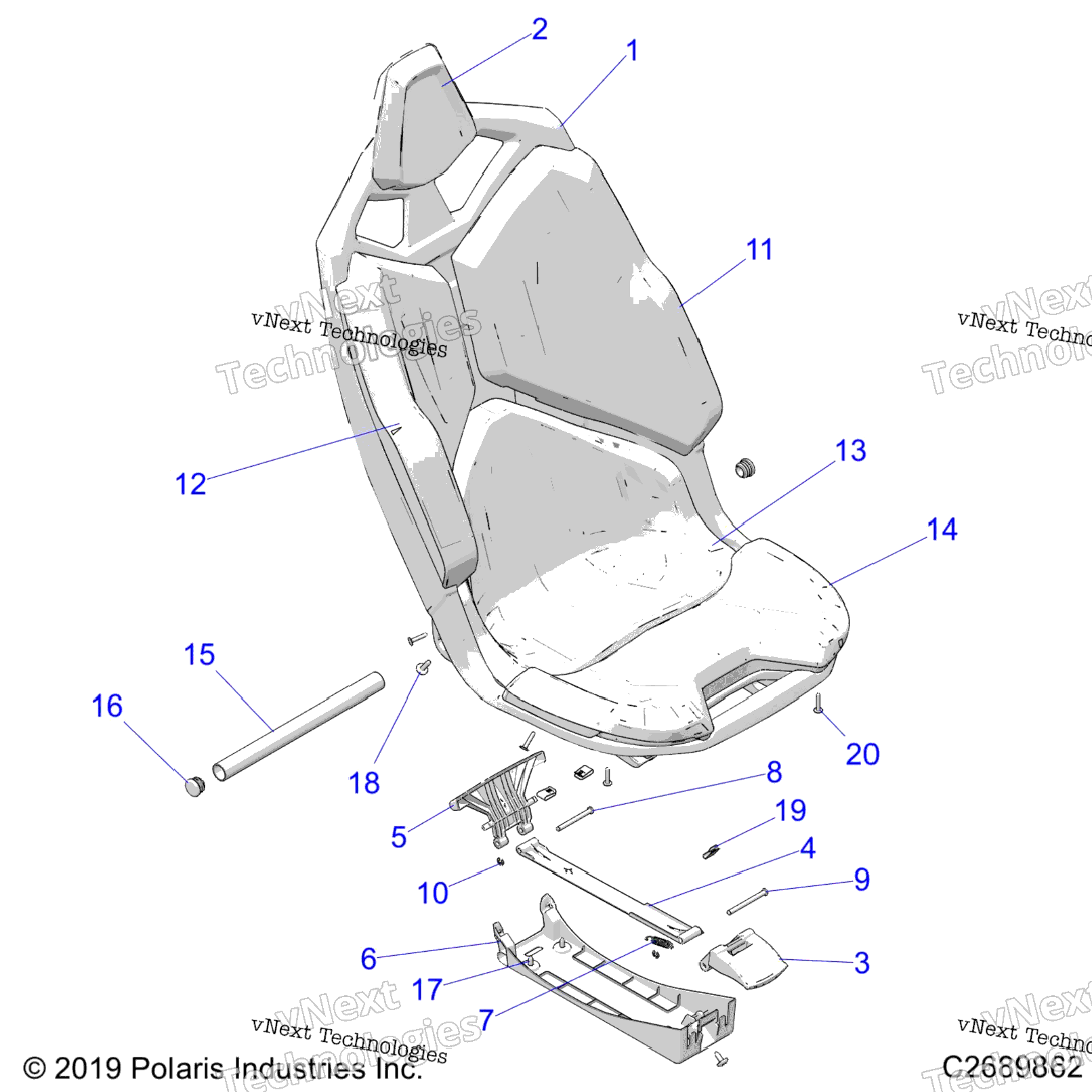 Body, Seat Asm. Z22rgl2kapAlBkBpBt