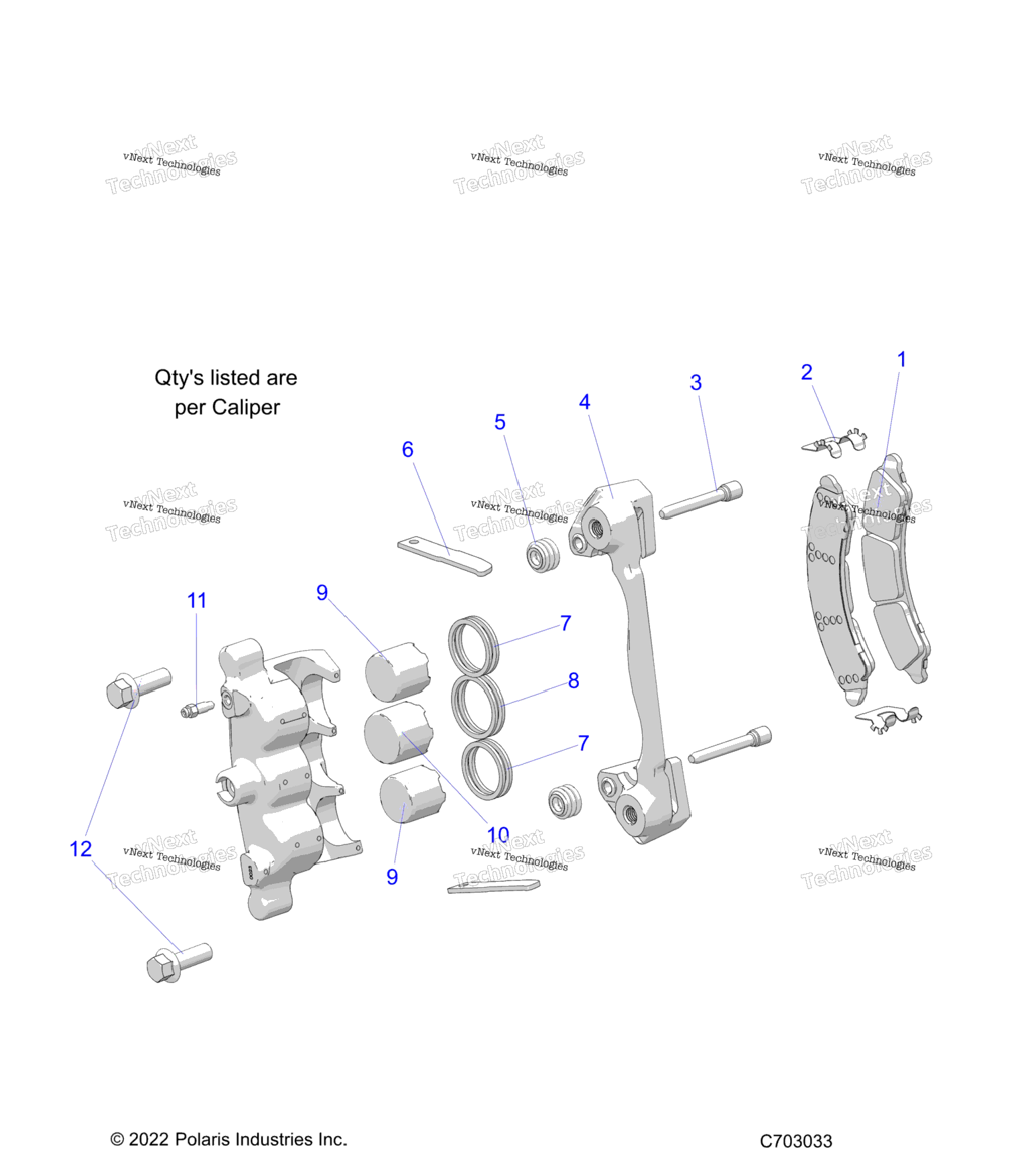 Brakes, Caliper, Front Z22rgl2kapAlBkBpBt