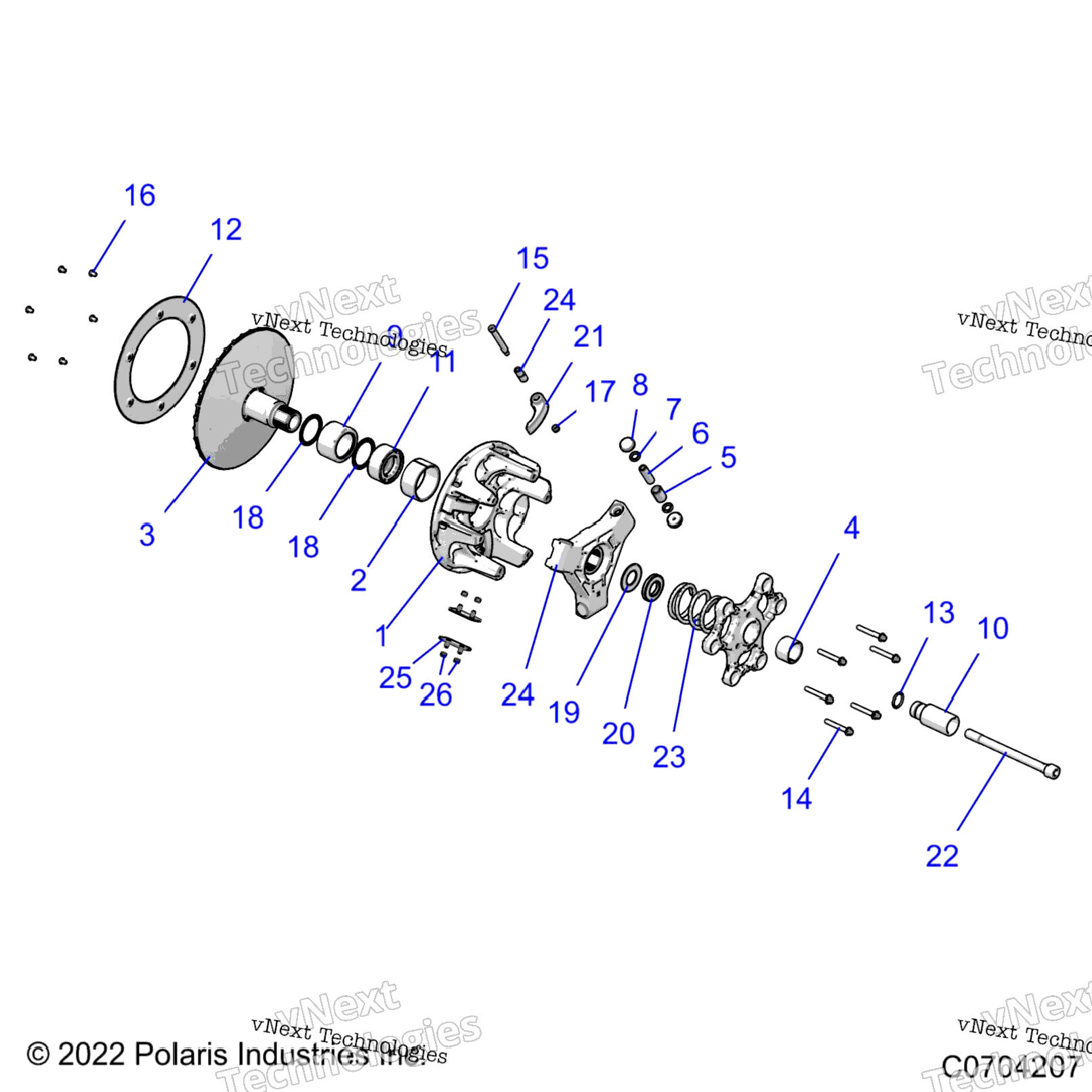 Drive Train, Primary Clutch Z22rgl2kapAlBkBpBt