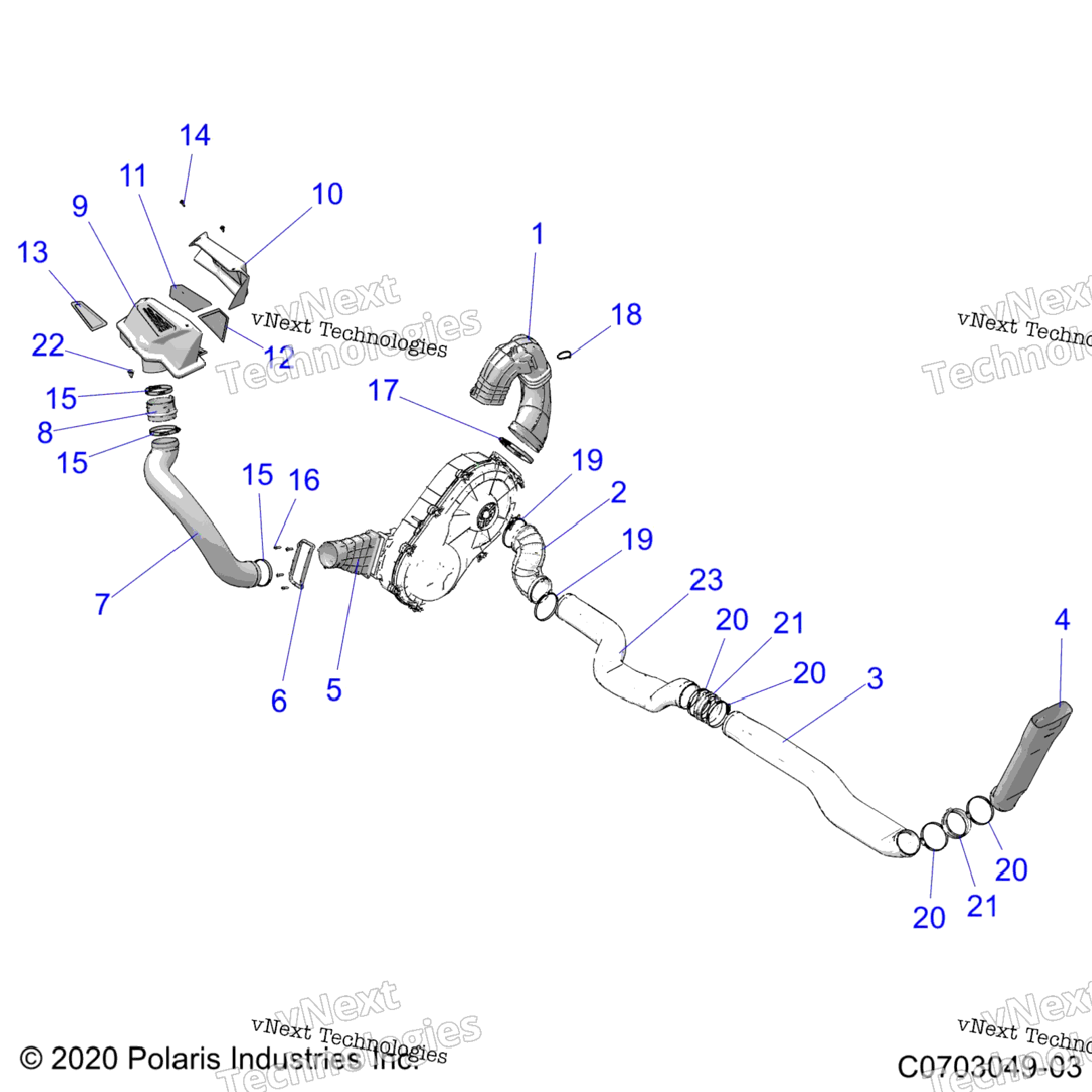 Drive Train, Clutch Cover, Ducting