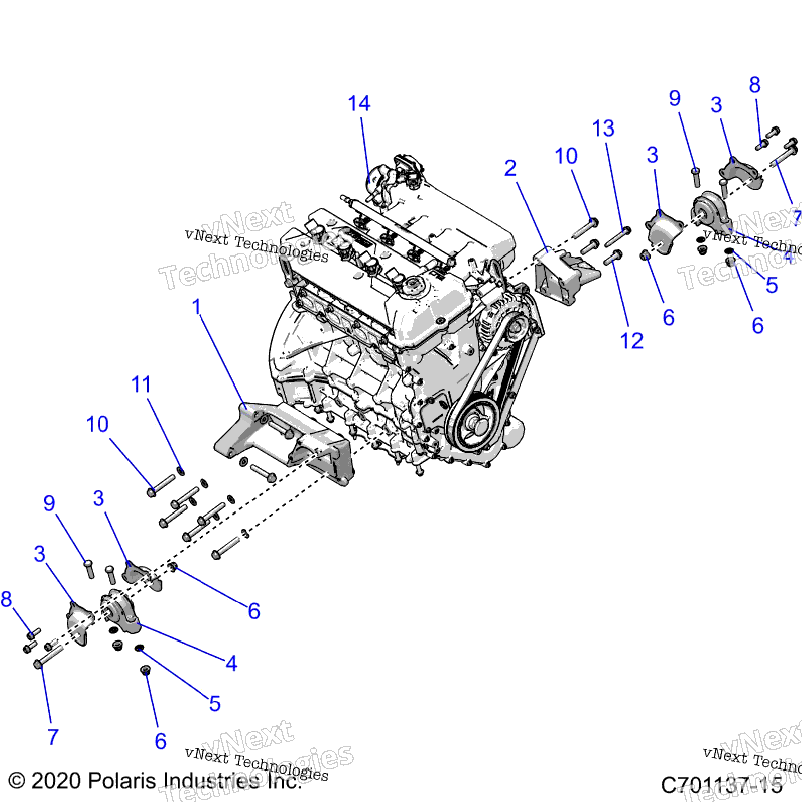 Engine, Mounting