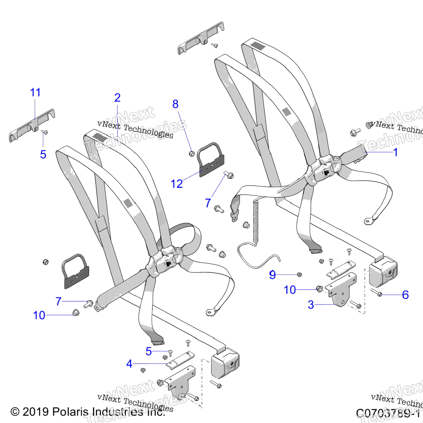 Body, Seat Belt Mounting, Front, 6 Point Z22rml2kalApBkBlBpBt