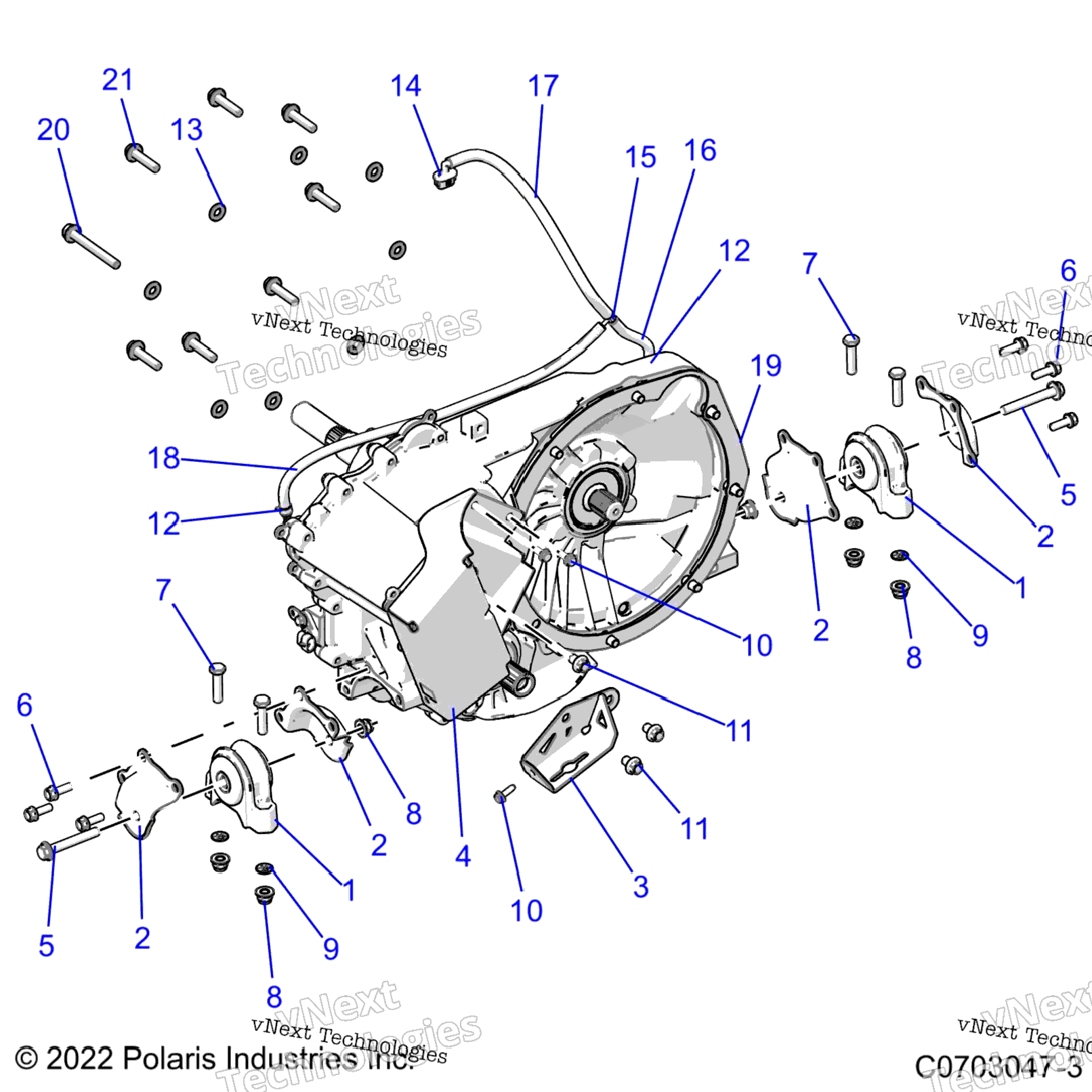 Drive Train, Gearcase, Main, Mounting Z22rml2kalApBkBlBpBt