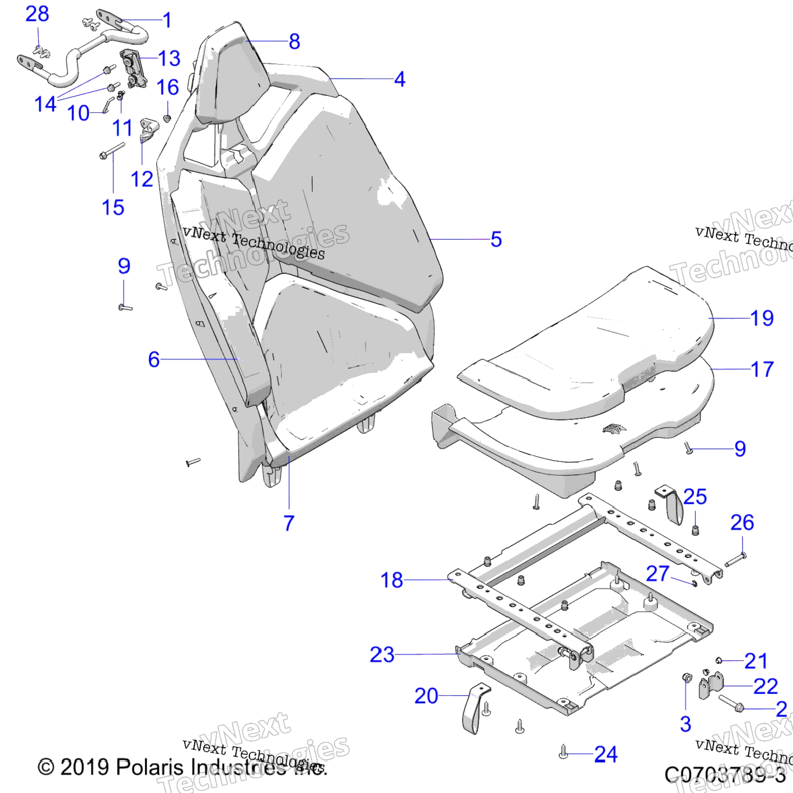 Body, Seat Asm. Rear